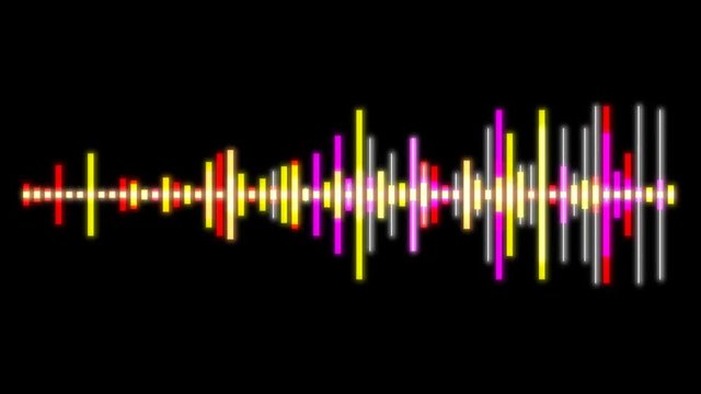 Digital Audio Spectrum Wave Effect. 4K loop animation