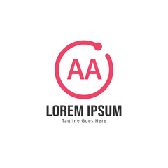 AA Letter Logo Design. Creative Modern AA Letters Icon Illustration