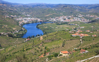 aerial view of the Douro River in Portugal