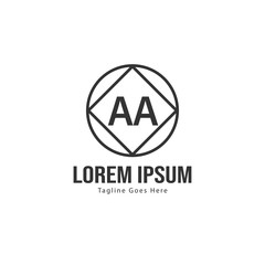 AA Letter Logo Design. Creative Modern AA Letters Icon Illustration