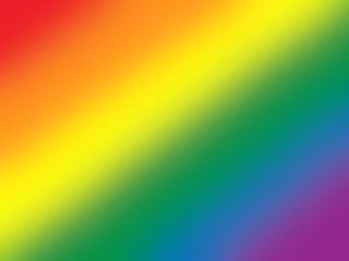 Blurry of diagonal striped rainbow or LGBT colors pattern background in pride month concept.