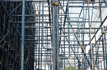 Steel scaffolding