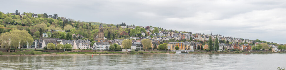 Obraz premium Pfaffendorf Koblenz Panorama Rhineland Palatinate Germany 