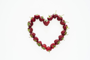 Obraz premium strawberry heart tasty declaration of love