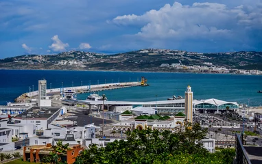 Panoramic View of Tangier Harbor Mediterranean Sea, Tangier City, Morocco © Redouane