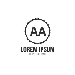 AA Letter Logo Design. Creative Modern AA Letters Icon Illustration