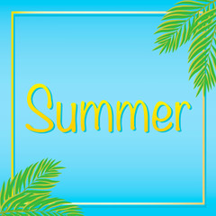 Obraz premium Summer sale, discount square web banner