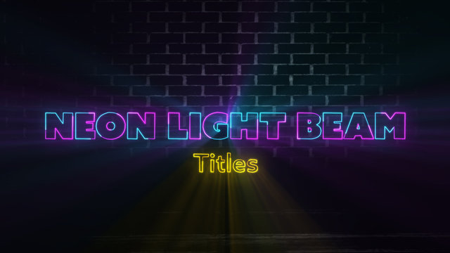 Neon Light Beam Title