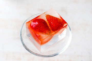 フルーツゼリー　Colorful sweet delicious fruit jelly