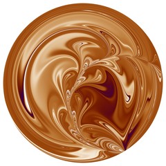 Abstraction. Composition of bright color curves and spots