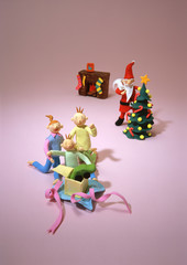 ファミリー　家族　クリスマス　サンタクロース　クラフト　オブジェ　キャラクター　クレージュ