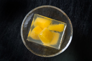 フルーツゼリー　Colorful sweet delicious fruit jelly
