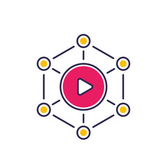 viral video, vector icon