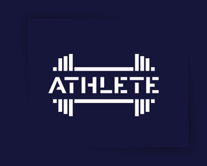 Athlete, vector logo design