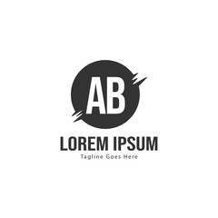 AB Letter Logo Design. Creative Modern AB Letters Icon Illustration