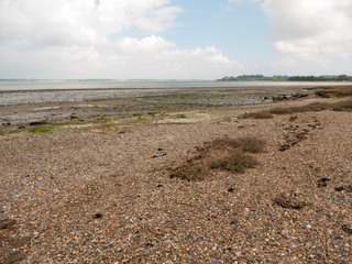 Beautiful harbour landscape scene outside summer bar coast