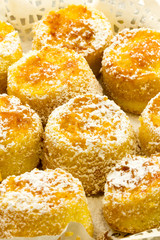 Sweet donuts with jam