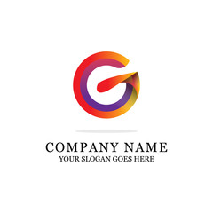 Awesome G Letter Logo Design- Modern Initial Vector for Gradient color