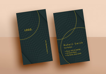 Business Card with Abstract Circular Elements