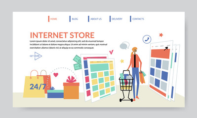 Internet Store, creative website template