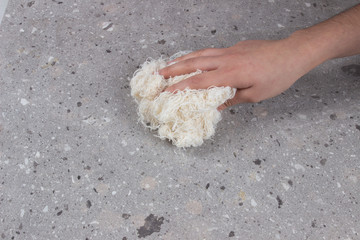 Process of sealing a natrual stone