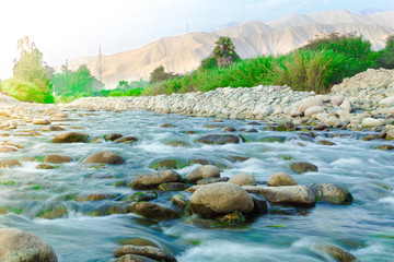 River of crystal clear water