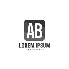 Fototapeta premium AB Letter Logo Design. Creative Modern AB Letters Icon Illustration