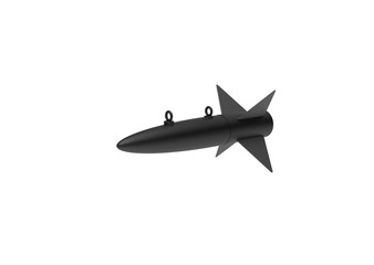 Aerial Bomb on white background. 3d illustration