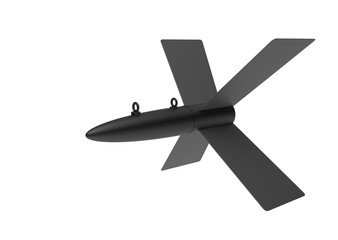 Obraz premium Aerial Bomb on white background. 3d illustration