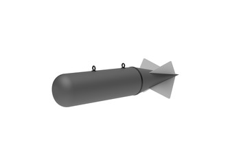 Aerial Bomb on white background. 3d illustration