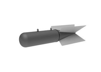 Aerial Bomb on white background. 3d illustration
