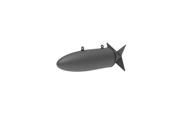 Aerial Bomb on white background. 3d illustration