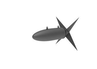 Aerial Bomb on white background. 3d illustration