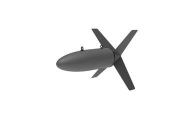 Aerial Bomb on white background. 3d illustration