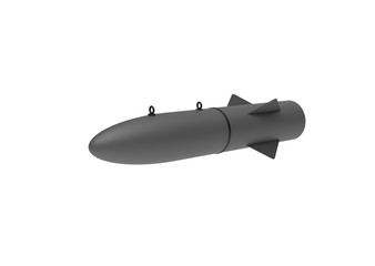 Aerial Bomb on white background. 3d illustration