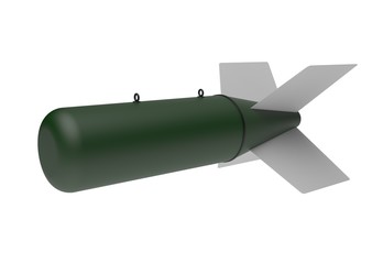 Aerial Bomb on white background. 3d illustration