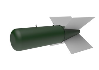 Aerial Bomb on white background. 3d illustration