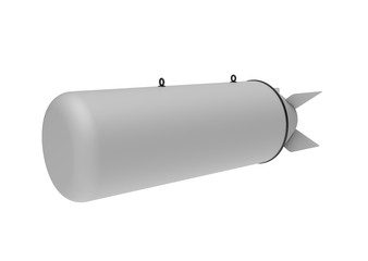 Aerial Bomb on white background. 3d illustration