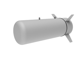 Aerial Bomb on white background. 3d illustration