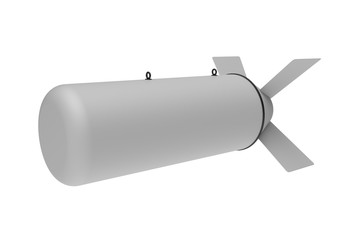 Aerial Bomb on white background. 3d illustration