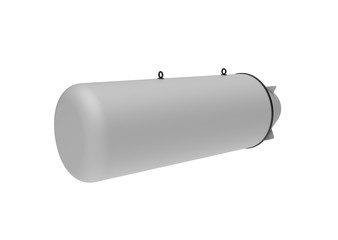 Aerial Bomb on white background. 3d illustration