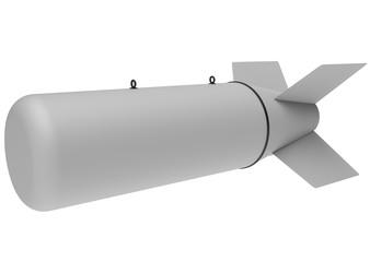 Aerial Bomb on white background. 3d illustration