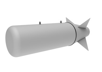 Aerial Bomb on white background. 3d illustration
