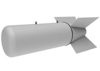 Aerial Bomb on white background. 3d illustration