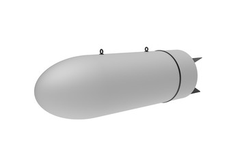 Aerial Bomb on white background. 3d illustration