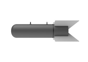 Aerial Bomb on white background. 3d illustration