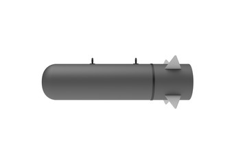 Aerial Bomb on white background. 3d illustration