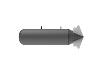 Aerial Bomb on white background. 3d illustration