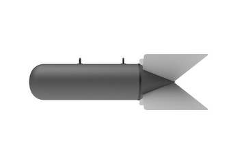 Aerial Bomb on white background. 3d illustration