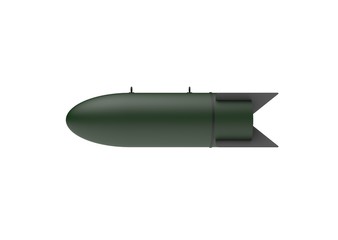 Aerial Bomb on white background. 3d illustration